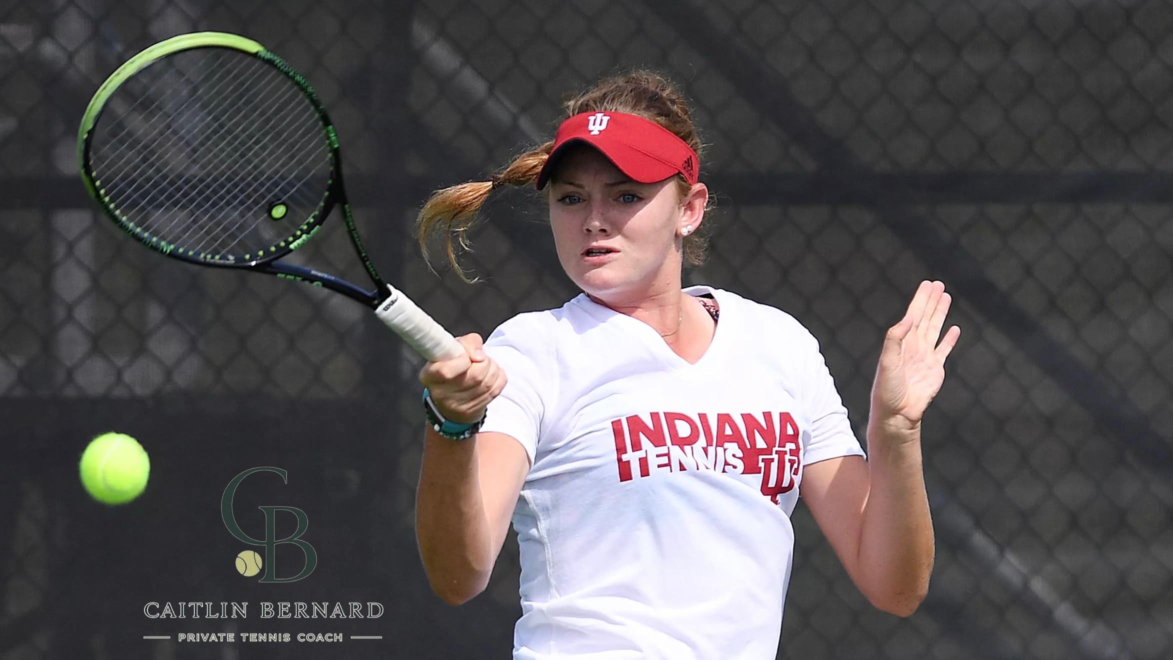 Caitlin Bernard playing for Indiana University