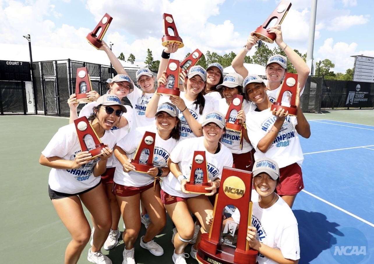 Claremont-Mudd-Scripps Athenas celebrating their NCAA National Championship